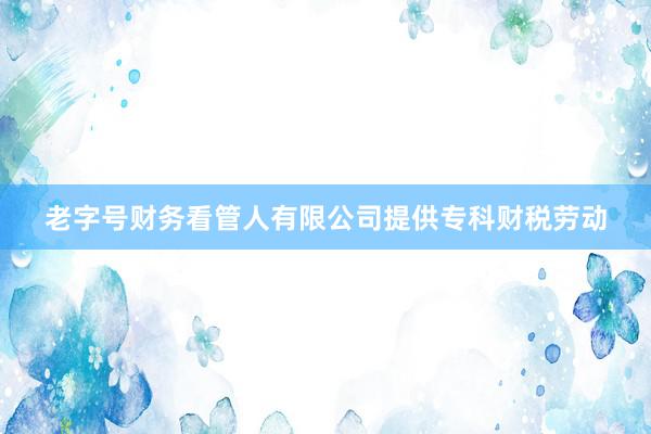 老字号财务看管人有限公司提供专科财税劳动